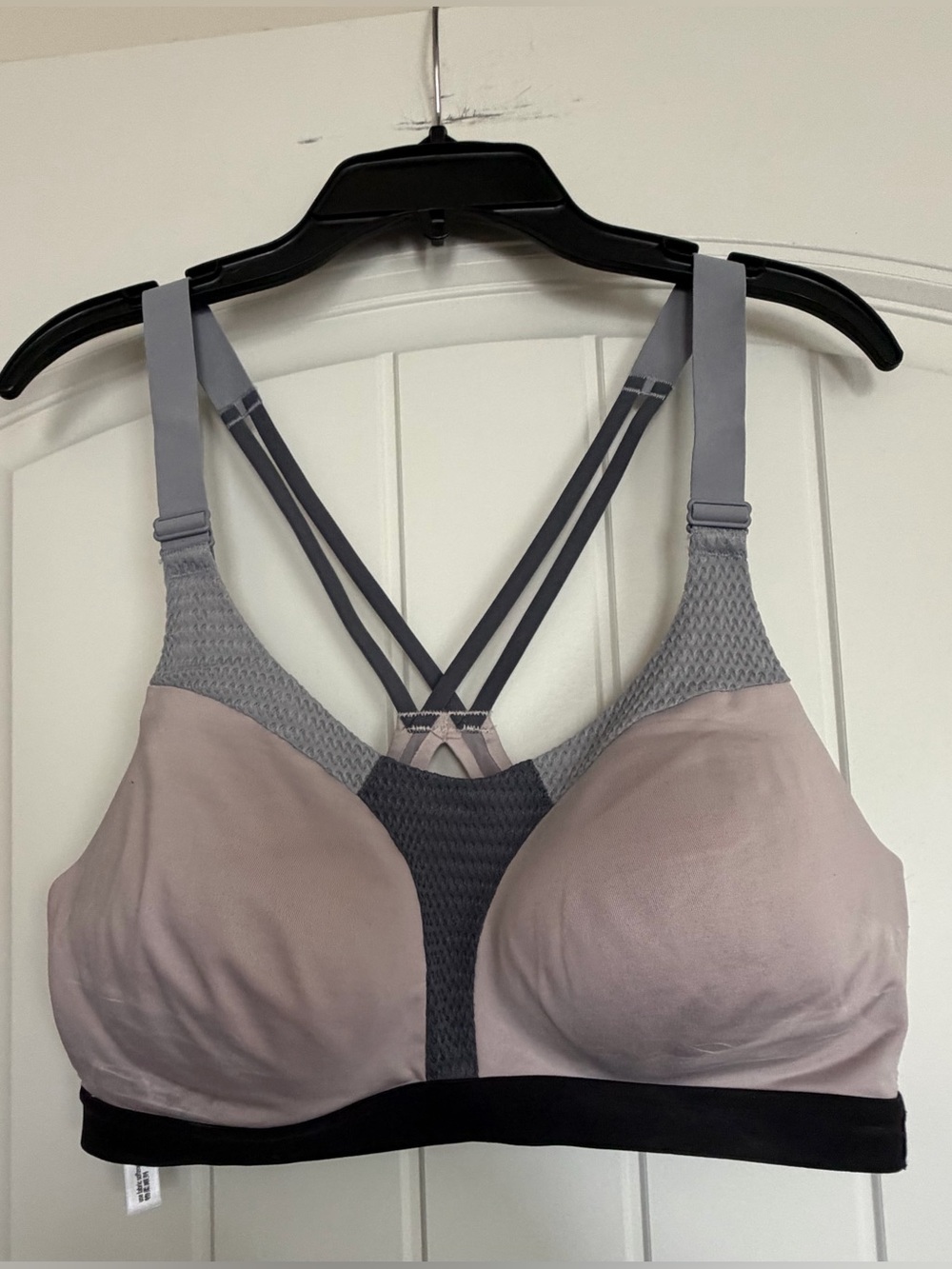 Victoria's Secret Mauve and Gray Strappy Support Sports Bra